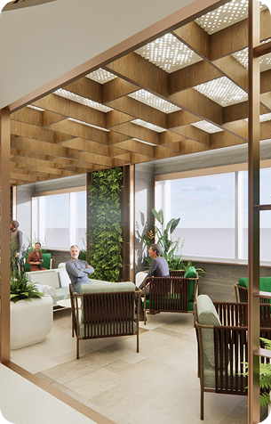 Make yourself comfortable in our sunny solarium (coming in July 2026).