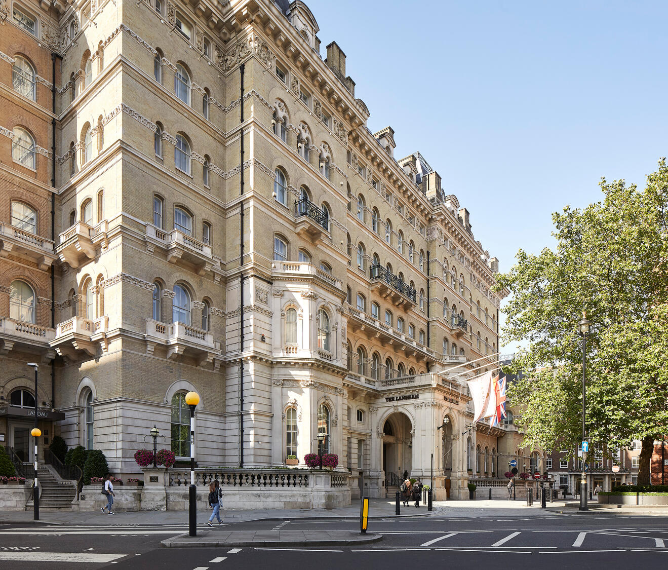 Mayo Clinic Healthcare in London office exterior on a sunny day.